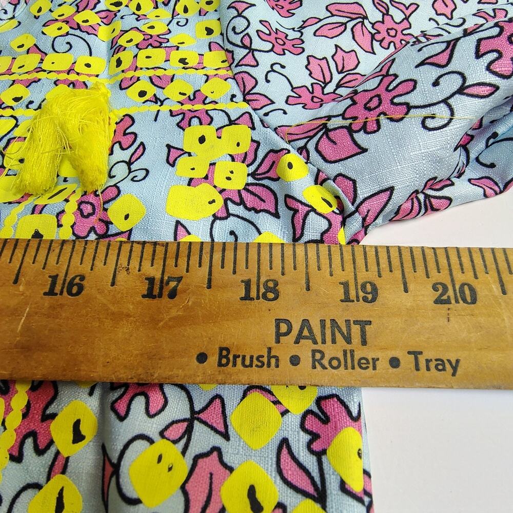 Mislook Tunic Boho Vibrant Eclectri Floral Tassels Fringe Pink Coastal Fairy Cow - Picture 8 of 11